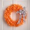 Northlight Pre-Lit Artificial Pine Christmas Wreath - 24" - Orange - Clear Lights